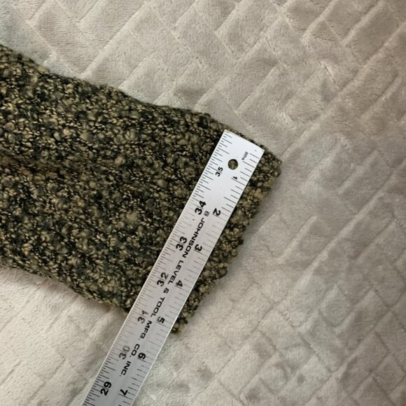 Jones New York Womens L Cardigan Sweater Brown Wool Blend Shrug Collared - Picture 11 of 16